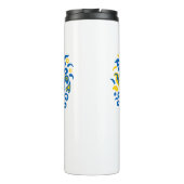 Laat Oekraïne met rust en hart Thermosbeker (Achterkant)