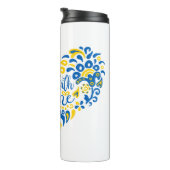 Laat Oekraïne met rust en hart Thermosbeker (Geroteerd rechts)