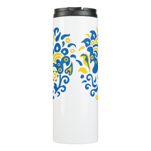 Laat Oekraïne met rust en hart Thermosbeker (Achterkant)