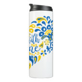 Laat Oekraïne met rust en hart Thermosbeker (Geroteerd rechts)