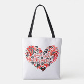 Laat Oekraïne met rust en hart Tote Bag (Achterkant)