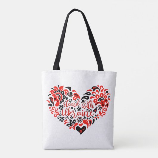 Laat Oekraïne met rust en hart Tote Bag (Achterkant)