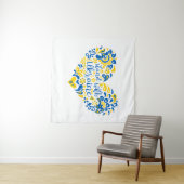 Laat Oekraïne met rust en hart Wandkleed (In Situ (horizontaal))
