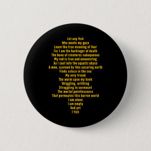 Laat om het even welke vis die aan mijn Gaag-grapp Ronde Button 5,7 Cm