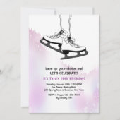 Laat omhoog uw (Witte) Uitnodiging van de Schaatse (Voorkant)