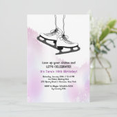 Laat omhoog uw (Witte) Uitnodiging van de Schaatse (Staand voorkant)