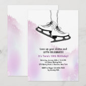 Laat omhoog uw (Witte) Uitnodiging van de Schaatse (Voorkant / Achterkant)