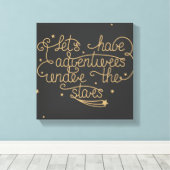 Laat ons avonturen hebben canvas afdruk (Insitu (Houten vloer))