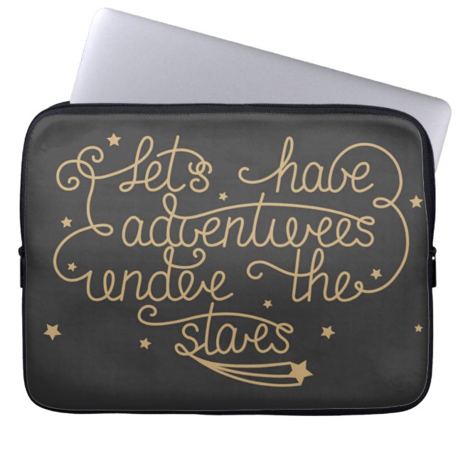 Laat ons avonturen hebben laptop sleeve (Voorkant)