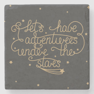 Laat ons avonturen hebben stenen onderzetter
