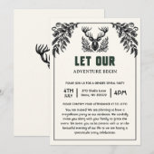 Laat ons avontuur beginnen met Baby shower Kaart (Voorkant / Achterkant)