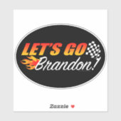 Laat ons Brandon Gecontroleerde Vlag gaan branden Sticker (Vel)