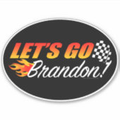 Laat ons Brandon Gecontroleerde Vlag gaan branden Sticker (Voorkant)