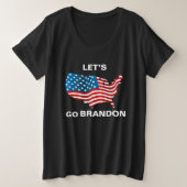 Laat ons Brandon vrouwen plus T-Shirt formaat (Design voorkant)