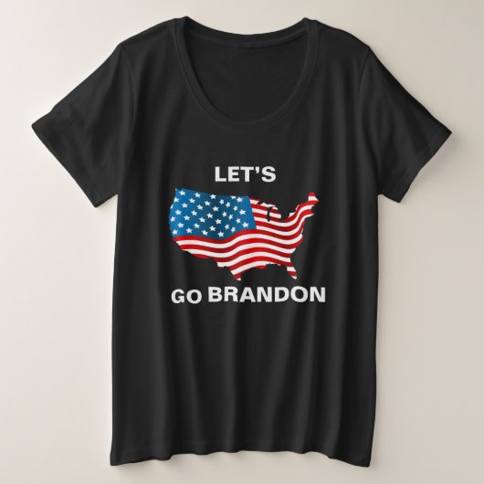 Laat ons Brandon vrouwen plus T-Shirt formaat (Design voorkant)