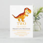 Laat ons brullen in een Dino-Mite verjaardag uitno Kaart (Staand voorkant)