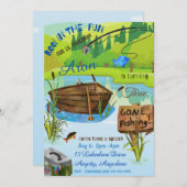 Laat ons de Geviste Kaart van de Uitnodiging van d (Voorkant / Achterkant)