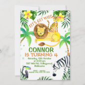 Laat ons de uitnodiging van Wild Birthday ontvange (Voorkant)