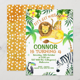 Laat ons de uitnodiging van Wild Birthday ontvange