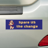 Laat ons de verandering besparen bumpersticker (Op auto)