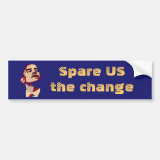 Laat ons de verandering besparen bumpersticker