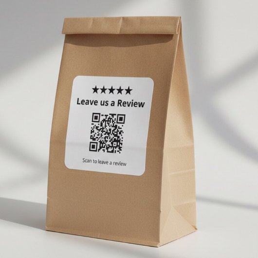 Laat ons een beoordeling achter QR-code | Klantbeo Vierkante Sticker
