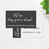 Laat ons een Drink kopen, Drink Tickets instellen Visitekaartje (Bureau)