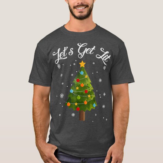 Laat ons een kleine kerstboom krijgen Drink cadeau T-shirt (Voorkant)