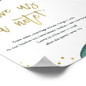 Laat ons een opmerking achter | Blauwgroen Geode-  Poster (Hoek)