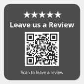Laat ons een recensie achter QR-code sticker op ma (Voorkant)