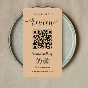 Laat Ons Eén Review Achter Facebook Instagram Qr C Visitekaartje