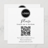 Laat ons een review achter | QR-code Modern Visite Feestdagenkaart (Voorkant / Achterkant)