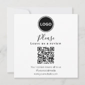 Laat ons een review achter | QR-code Modern Visite Feestdagenkaart (Voorkant)