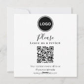Laat ons een review achter | QR-code Modern Visite Feestdagenkaart (Achterkant)