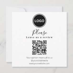 Laat ons een review achter   QR-code Modern Visite Feestdagenkaart