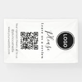 Laat ons een review achter | QR-code Modern Visite Spandoek (Horizontaal)