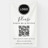 Laat ons een review achter | QR-code Modern Visite Spandoek (Verticaal)