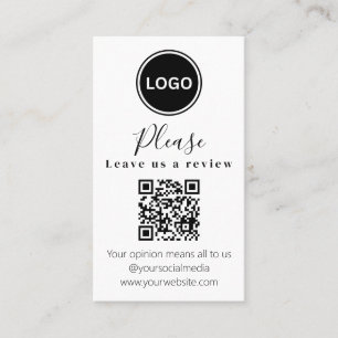 Laat ons een review achter QR-code Modern Visite Visitekaartje