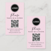 Laat ons een review achter | QR-code Modern Visite Visitekaartje (Voorkant / Achterkant)