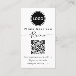 Laat ons een review achter | QR code Modern Visitekaartje