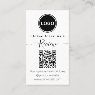 Laat ons een review achter QR code Modern Visitekaartje