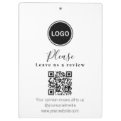 Laat ons een review achter | QR-code moderne visit Klembord (Achterkant)