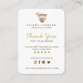 Laat ons een Review en Label op sociale media staa Informatiekaartje (Voorkant)