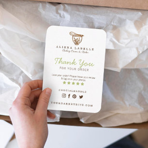 Laat ons een Review en Label op sociale media staa Informatiekaartje