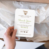 Laat ons een Review en Label op sociale media staa Informatiekaartje