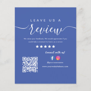 Laat ons een Review Facebook Instagram QR code bla Flyer