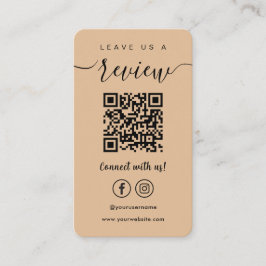 Laat ons een Review Facebook Instagram QR Code Log Visitekaartje
