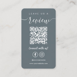 Laat ons een Review Facebook Instagram QR Code Nav Visitekaartje
