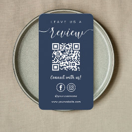 Laat ons een Review Facebook Instagram QR Code Nav Visitekaartje