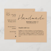 Laat ons een Review handgemaakt met liefde rustiek Kaart (Voorkant / Achterkant)